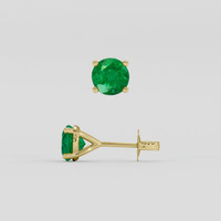<span>1.60</span>&nbsp;<span class="tooltip-light">Ct.Tw.<span class="tooltiptext">Total Carat Weight</span></span> Emerald Earrings, 18K Yellow Gold 2