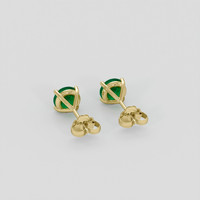 <span>1.60</span>&nbsp;<span class="tooltip-light">Ct.Tw.<span class="tooltiptext">Total Carat Weight</span></span> Emerald Earrings, 18K Yellow Gold 4