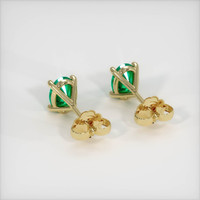 <span>1.43</span>&nbsp;<span class="tooltip-light">Ct.Tw.<span class="tooltiptext">Total Carat Weight</span></span> Emerald Earrings, 18K Yellow Gold 4