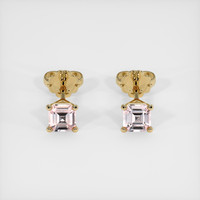 <span>0.52</span>&nbsp;<span class="tooltip-light">Ct.Tw.<span class="tooltiptext">Total Carat Weight</span></span> Sapphire Earrings, 18K Yellow Gold 1