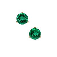 2.08 Ct.Tw. Emerald Earrings, 18K Yellow Gold 1