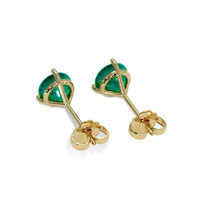 2.08 Ct.Tw. Emerald Earrings, 18K Yellow Gold 4