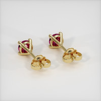 0.85 Ct.Tw. Ruby Earrings, 18K Yellow Gold 4