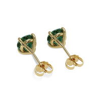 <span>2.18</span> <span class="tooltip-light">Ct.Tw.<span class="tooltiptext">Total Carat Weight</span></span> Bluish Green Sapphire Earrings, 18K Yellow Gold 4