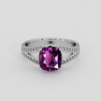 3.07 Ct. Purple Sapphire Ring, Platinum 950 1