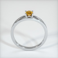 0.61 Ct. Orangish Yellow Sapphire Ring, Platinum 950 3