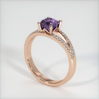 0.83 Ct. Sapphire Ring, 14K Rose Gold 2