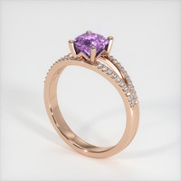 0.85 Ct. Pinkish Purple Sapphire Ring, 14K Rose Gold 2