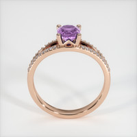 0.85 Ct. Pinkish Purple Sapphire Ring, 14K Rose Gold 3
