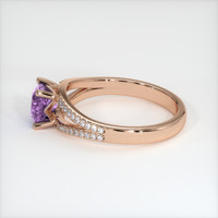 0.85 Ct. Pinkish Purple Sapphire Ring, 14K Rose Gold 4