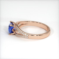 0.79 Ct. Blue Sapphire Ring, 18K Rose Gold 4