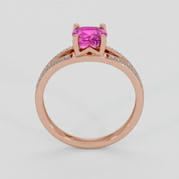 1.12 Ct. Purplish Pink Sapphire Ring, 18K Rose Gold 3