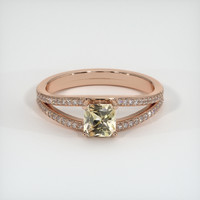 0.54 Ct. Sapphire Ring, 18K Rose Gold 1