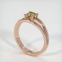 0.54 Ct. Sapphire Ring, 18K Rose Gold 2