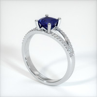 1.08 Ct. Blue Sapphire Ring, 10K White Gold 2