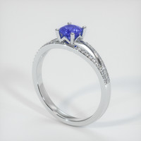 0.44 Ct. Blue Sapphire Ring, 10K White Gold 2