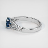 0.89 Ct. Sapphire Ring, 14K White Gold 4