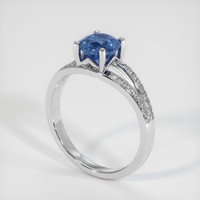 1.20 Ct. Sapphire Ring, 18K White Gold 2