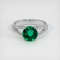 1.23 Ct. Emerald Ring, 18K White Gold 1