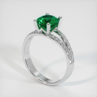 1.23 Ct. Emerald Ring, 18K White Gold 2