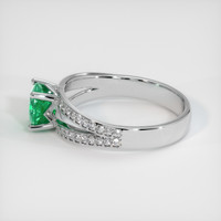 0.73 Ct. Emerald Ring, 18K White Gold 4