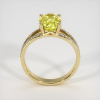 2.57 Ct. Greenish Yellow Sapphire Ring, 10K Yellow Gold 3