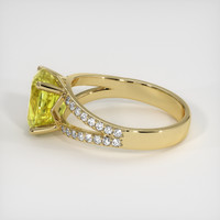 2.57 Ct. Greenish Yellow Sapphire Ring, 10K Yellow Gold 4