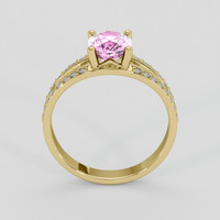 1.41 Ct. Pink Sapphire Ring, 14K Yellow Gold 3
