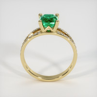 1.09 Ct. Emerald Ring, 18K Yellow Gold 3