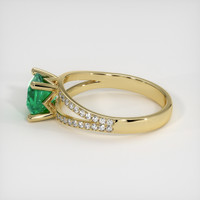 1.09 Ct. Emerald Ring, 18K Yellow Gold 4