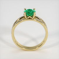 0.73 Ct. Emerald Ring, 18K Yellow Gold 3