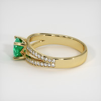 0.73 Ct. Emerald Ring, 18K Yellow Gold 4