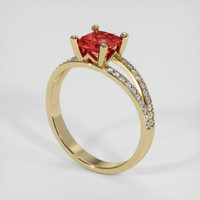 1.16 Ct. Padparadscha Sapphire Ring, 18K Yellow Gold 2