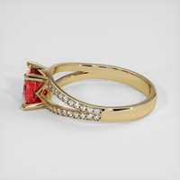 1.16 Ct. Padparadscha Sapphire Ring, 18K Yellow Gold 4