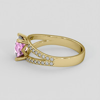 1.41 Ct. Pink Sapphire Ring, 18K Yellow Gold 4