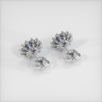 <span>0.60</span>&nbsp;<span class="tooltip-light">Ct.Tw.<span class="tooltiptext">Total Carat Weight</span></span> Sapphire Earrings, Platinum 950 4