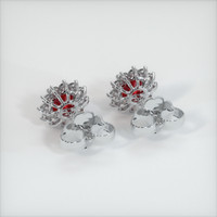 <span>0.74</span>&nbsp;<span class="tooltip-light">Ct.Tw.<span class="tooltiptext">Total Carat Weight</span></span> Ruby Earrings, Platinum 950 4