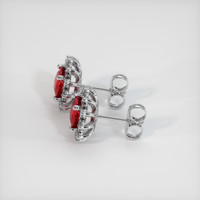 <span>1.16</span>&nbsp;<span class="tooltip-light">Ct.Tw.<span class="tooltiptext">Total Carat Weight</span></span> Ruby Earrings, Platinum 950 3