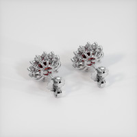 <span>1.28</span>&nbsp;<span class="tooltip-light">Ct.Tw.<span class="tooltiptext">Total Carat Weight</span></span> Ruby Earrings, Platinum 950 4