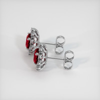 <span>1.01</span>&nbsp;<span class="tooltip-light">Ct.Tw.<span class="tooltiptext">Total Carat Weight</span></span> Ruby Earrings, Platinum 950 3