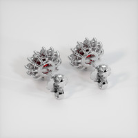 <span>1.01</span>&nbsp;<span class="tooltip-light">Ct.Tw.<span class="tooltiptext">Total Carat Weight</span></span> Ruby Earrings, Platinum 950 4