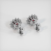 1.48 Ct.Tw. Ruby Earrings, Platinum 950 4