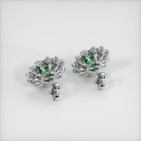 <span>1.64</span>&nbsp;<span class="tooltip-light">Ct.Tw.<span class="tooltiptext">Total Carat Weight</span></span> Emerald Earrings, Platinum 950 4