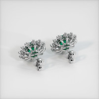 <span>2.13</span>&nbsp;<span class="tooltip-light">Ct.Tw.<span class="tooltiptext">Total Carat Weight</span></span> Emerald Earrings, Platinum 950 4