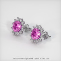 <span>4.70</span>&nbsp;<span class="tooltip-light">Ct.Tw.<span class="tooltiptext">Total Carat Weight</span></span> Sapphire Earrings, Platinum 950 2