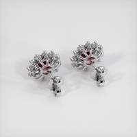 <span>1.39</span>&nbsp;<span class="tooltip-light">Ct.Tw.<span class="tooltiptext">Total Carat Weight</span></span> Ruby Earrings, Platinum 950 4