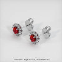 <span>0.41</span>&nbsp;<span class="tooltip-light">Ct.Tw.<span class="tooltiptext">Total Carat Weight</span></span> Ruby Earrings, Platinum 950 2