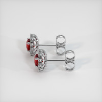 <span>0.41</span>&nbsp;<span class="tooltip-light">Ct.Tw.<span class="tooltiptext">Total Carat Weight</span></span> Ruby Earrings, Platinum 950 3