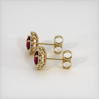 <span>0.61</span>&nbsp;<span class="tooltip-light">Ct.Tw.<span class="tooltiptext">Total Carat Weight</span></span> Ruby Earrings, 14K Rose Gold 3