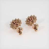 2.42 Ct.Tw. Ruby Earrings, 14K Rose Gold 4